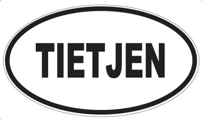 TIETJEN - Oval Sticker