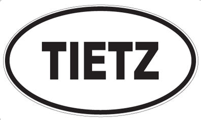 TIETZ - Oval Sticker
