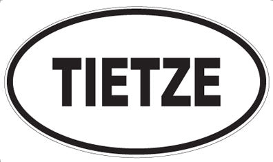 TIETZE - Oval Sticker