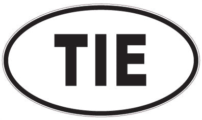 TIE - 3 Letter Initials Oval Magnet