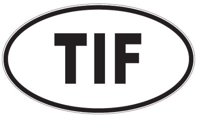 TIF - 3 Letter Initials Oval Magnet