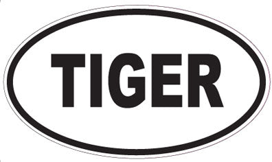 TIGER - Oval Sticker