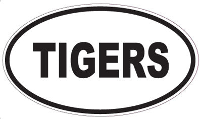 TIGERS - Oval Sticker