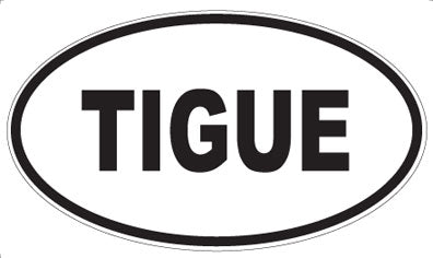 TIGUE - Oval Sticker