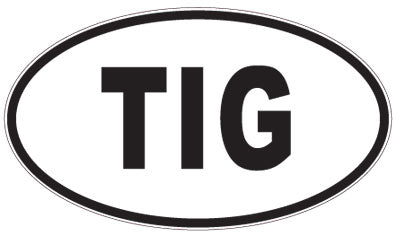 TIG - 3 Letter Initials Oval Magnet