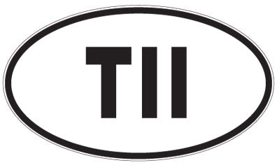 TII - 3 Letter Initials Oval Magnet