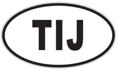 TIJ - 3 Letter Initials Oval Magnet