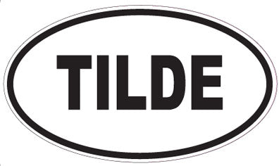TILDE - Oval Sticker
