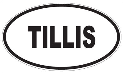 TILLIS - Oval Sticker