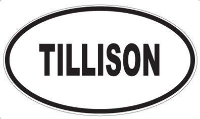 TILLISON - Oval Sticker