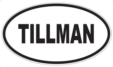 TILLMAN - Oval Magnet