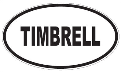 TIMBRELL - Oval Sticker