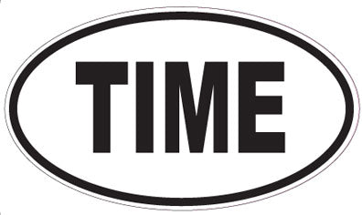 TIME - Oval Sticker