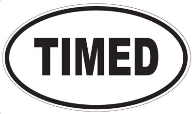 TIMED - Oval Magnet