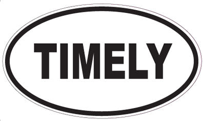 TIMELY - Oval Sticker