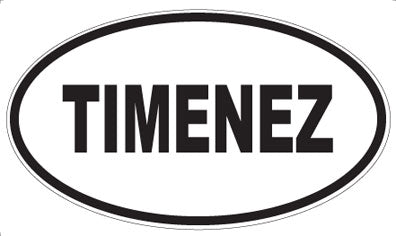 TIMENEZ - Oval Sticker