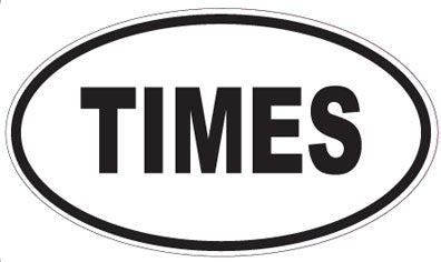 TIMES - Oval Sticker