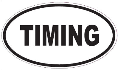 TIMING - Oval Sticker