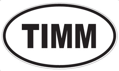 TIMM - Oval Sticker