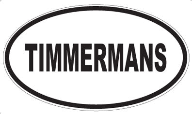 TIMMERMANS - Oval Sticker