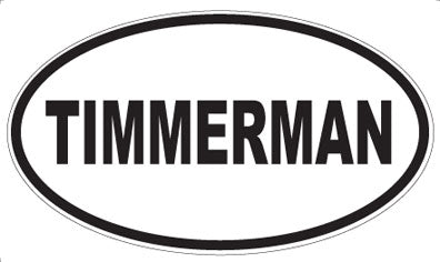 TIMMERMAN - Oval Magnet