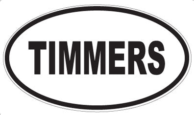 TIMMERS - Oval Sticker
