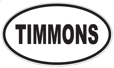 TIMMONS - Oval Magnet