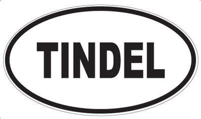 TINDEL - Oval Sticker