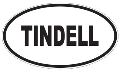 TINDELL - Oval Sticker