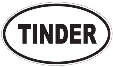 TINDER - Oval Sticker