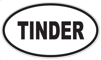 TINDER - Oval Magnet