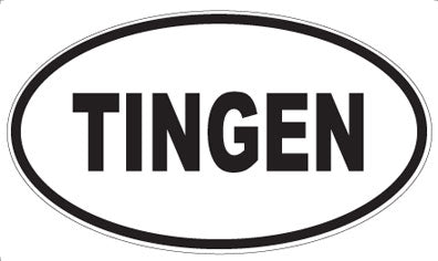 TINGEN - Oval Sticker