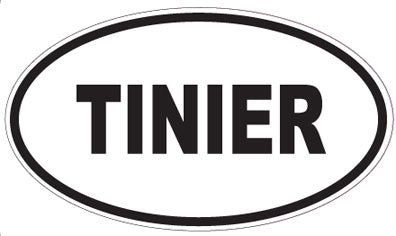 TINIER - Oval Sticker