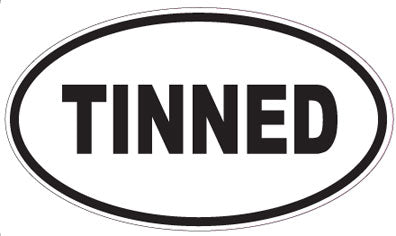 TINNED - Oval Sticker
