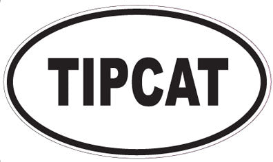 TIPCAT - Oval Sticker