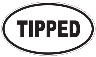 TIPPED - Oval Sticker
