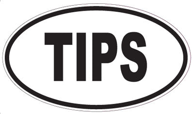 TIPS - Oval Sticker