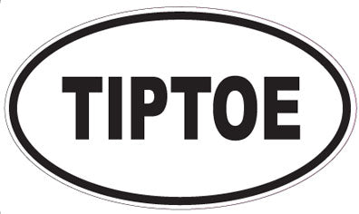 TIPTOE - Oval Sticker