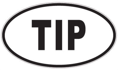 TIP - 3 Letter Initials Oval Magnet