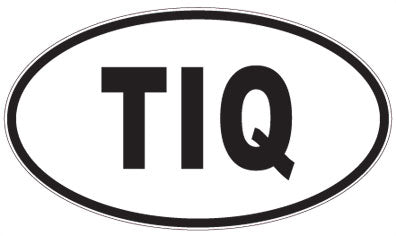 TIQ - 3 Letter Initials Oval Magnet