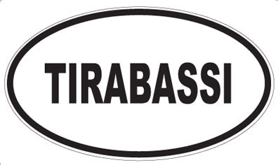 TIRABASSI - Oval Sticker
