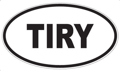 TIRY - Oval Sticker