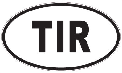 TIR - 3 Letter Initials Oval Magnet