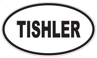 TISHLER - Oval Sticker