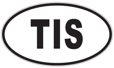 TIS - 3 Letter Initials Oval Magnet