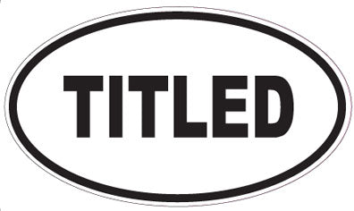 TITLED - Oval Sticker
