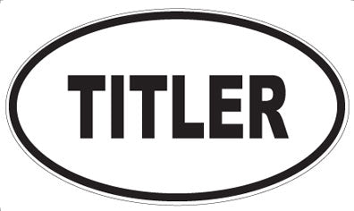 TITLER - Oval Sticker