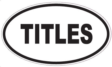 TITLES - Oval Sticker