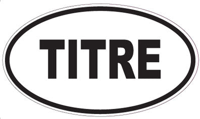 TITRE - Oval Magnet