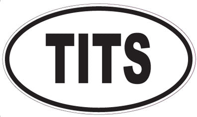 TITS - Oval Sticker